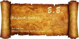 Bajnok Betti névjegykártya